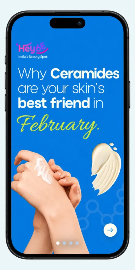 Ceramides carousel post on a phone